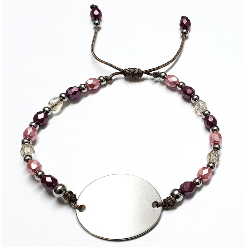 Pulsera AFRODITA, de acero y cristal checo, ajustable | Dcorazon