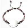 Pulsera AFRODITA, de acero y cristal checo, ajustable | Dcorazon