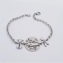 Pulsera modelo NANI, con el nombre de los NIÑOS |Dcorazon