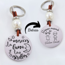 Llavero de acero, grabado personalizado día de la madre | Dcorazon