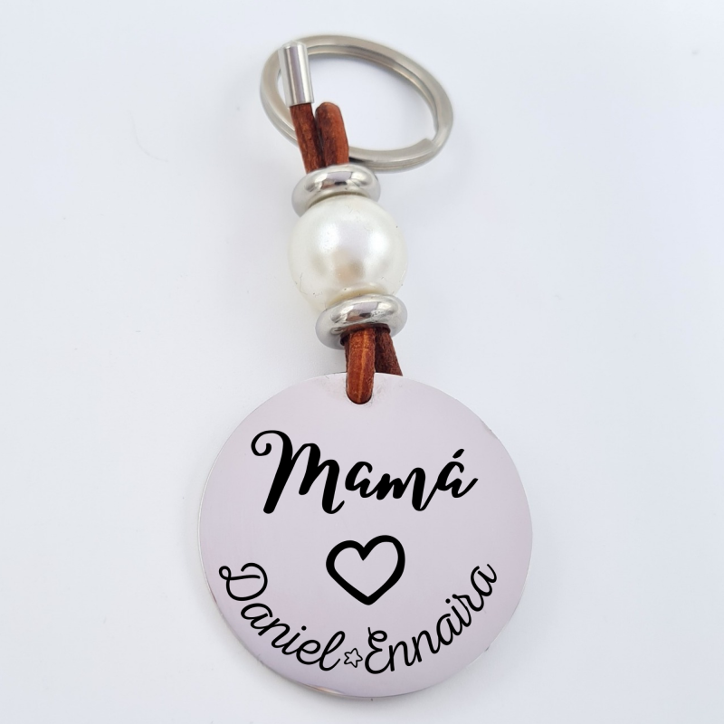 Llavero de acero, grabado personalizado día de la madre | Dcorazon