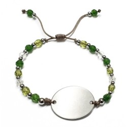 Pulsera AFRODITA, de acero y cristal checo, ajustable | Dcorazon