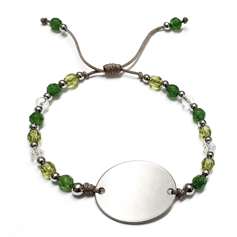 Pulsera AFRODITA, de acero y cristal checo, ajustable | Dcorazon