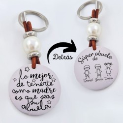 Llavero de acero, grabado personalizado día de la madre | Dcorazon
