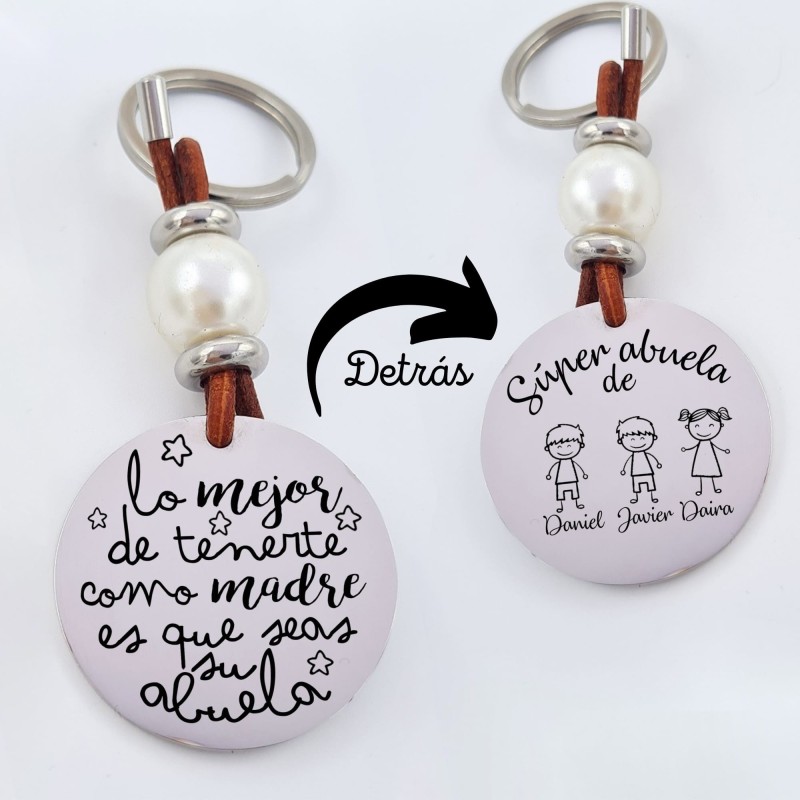 Llavero de acero, grabado personalizado día de la madre | Dcorazon