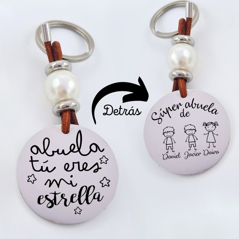 Llavero de acero, grabado personalizado día de la madre | Dcorazon