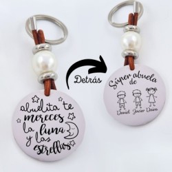 Llavero de acero, grabado personalizado día de la madre | Dcorazon