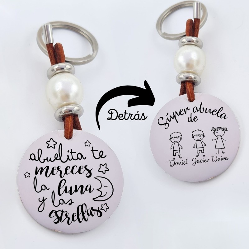 Llavero de acero, grabado personalizado día de la madre | Dcorazon