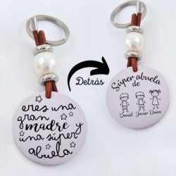 Llavero de acero, grabado personalizado día de la madre | Dcorazon