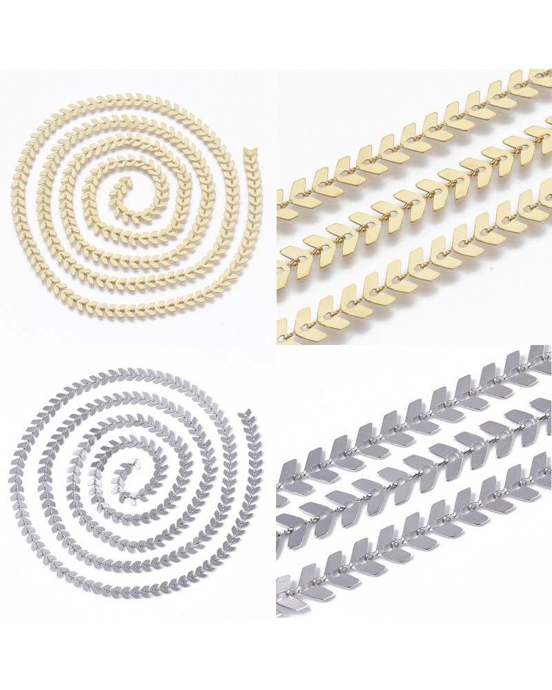 Cadenas acero inoxidable, soldadas, 6.5x6x0.3mm (20cm).