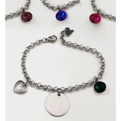 Pulsera ANDANA, cadena redonda con adornos, ajustable | Dcorazon