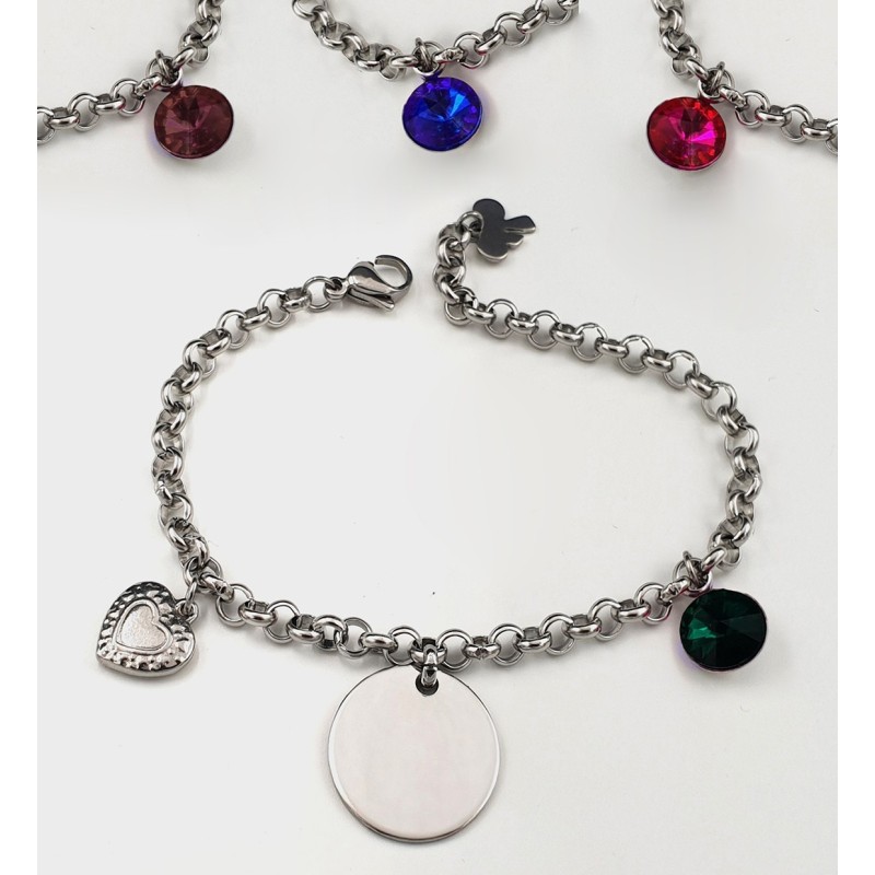 Pulsera ANDANA, cadena redonda con adornos, ajustable | Dcorazon