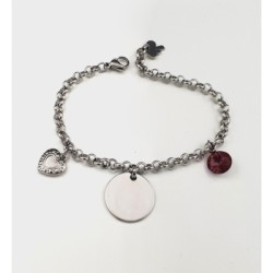 Pulsera ANDANA, cadena redonda con adornos, ajustable | Dcorazon