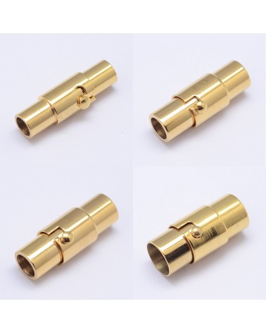 Columna cierres magn├®ticos, acero inoxidable dorado (1pc).