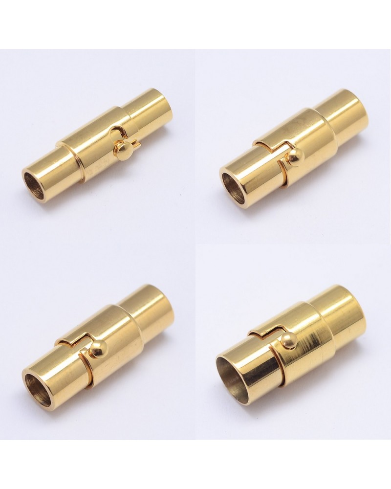 Columna cierres magn├®ticos, acero inoxidable dorado (1pc).