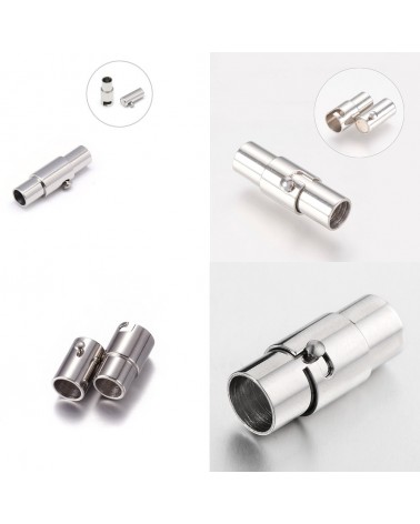 Columna cierres magn├®ticos, acero inoxidable dorado (1pc).