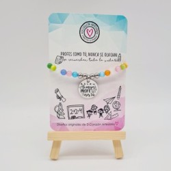 Regalos para profesores, fin de curso, pulsera alegre | Dcorazón