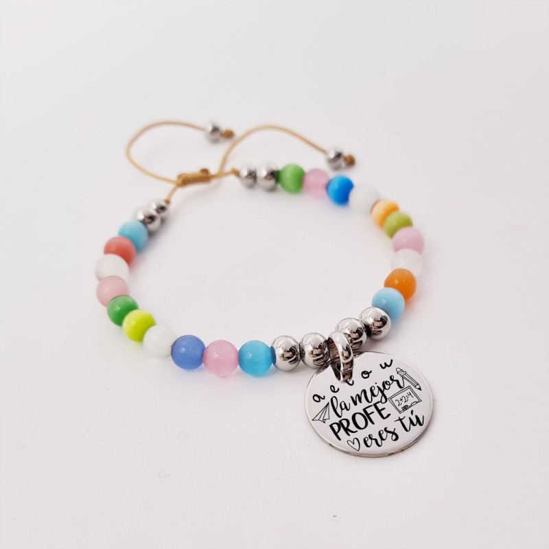Regalos para profesores, fin de curso, pulsera alegre | Dcorazón
