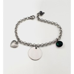 Pulsera ANDANA, cadena redonda con adornos, ajustable | Dcorazon