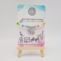 Regalos para profesores, fin de curso, pulsera alegre | Dcorazón