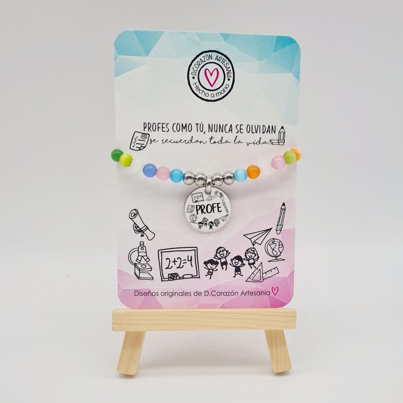 Regalos para profesores, fin de curso, pulsera alegre | Dcorazón