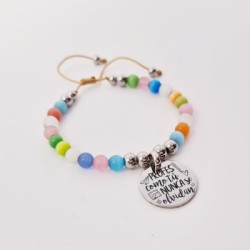 Regalos para profesores, fin de curso, pulsera alegre | Dcorazón