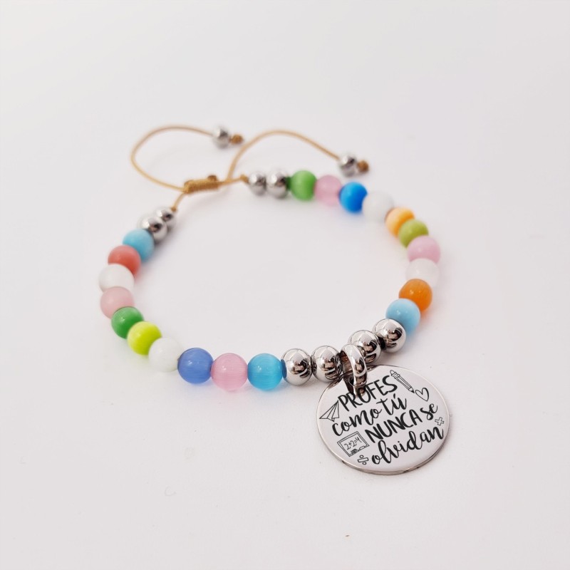 Regalos para profesores, fin de curso, pulsera alegre | Dcorazón