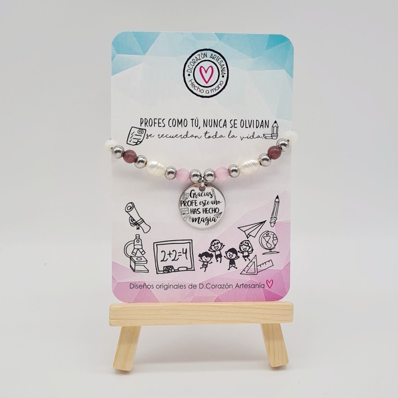 Regalos para profesores, fin de curso, pulsera alegre | Dcorazón
