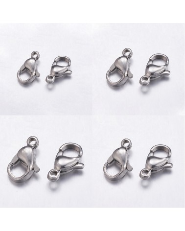 Cierres de mosquet├│n, acero inoxidable (1pc).