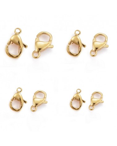Cierres de mosquet├│n, de acero dorado (1pc).