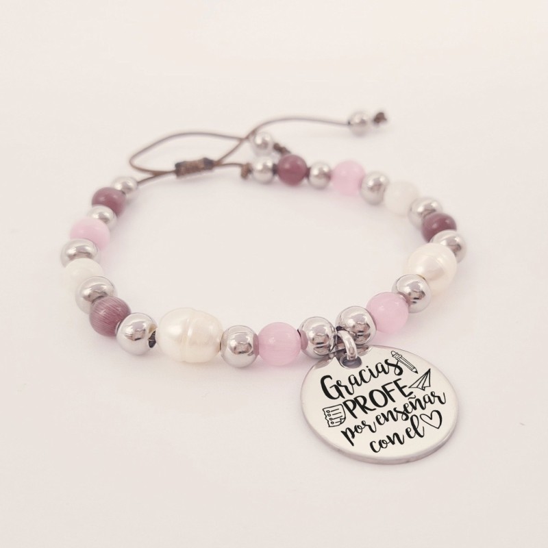 Regalos para profesores, fin de curso, pulsera alegre | Dcorazón