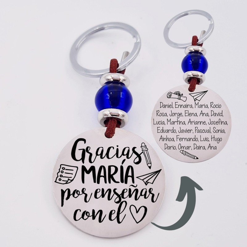 Llavero grabado personalizado regalos para profesores | Dcorazon