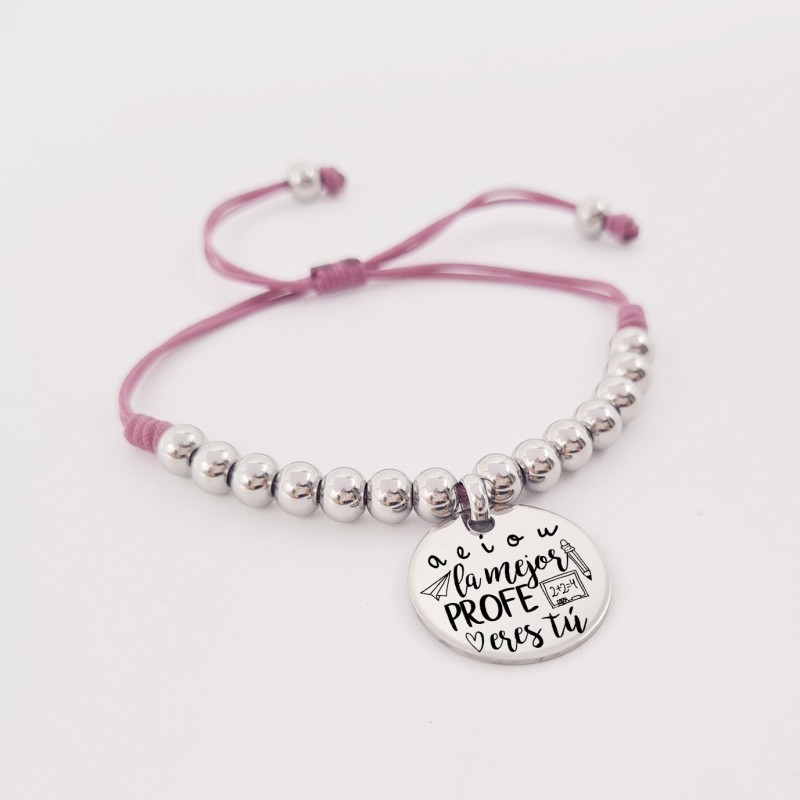 Regalos para profesores, fin de curso, pulsera alegre | Dcorazón