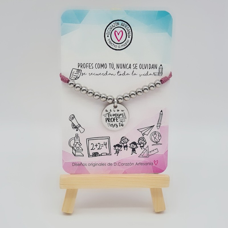 Regalos para profesores, fin de curso, pulsera alegre | Dcorazón