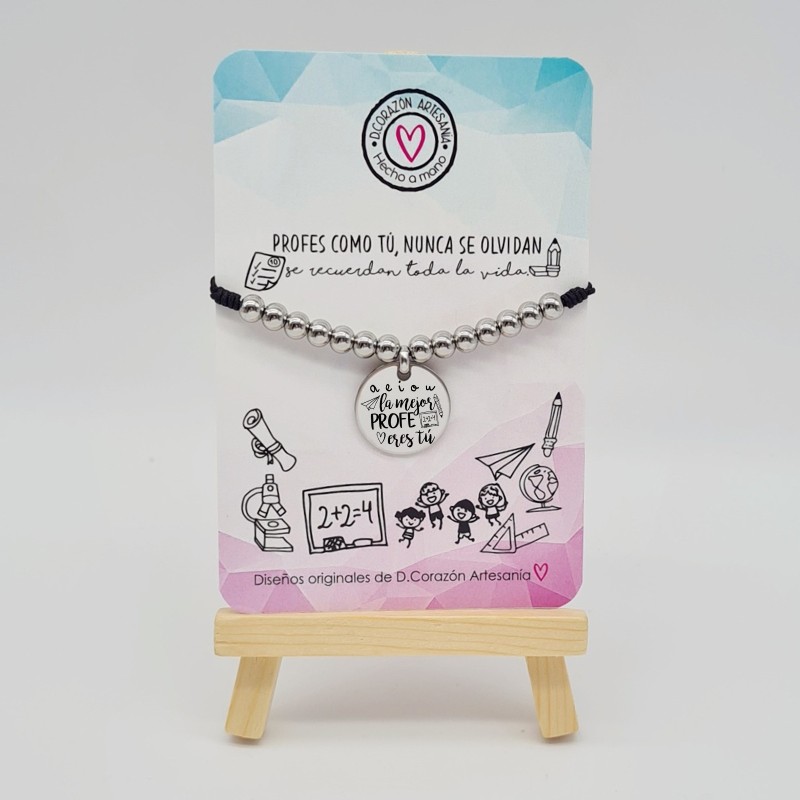 Regalos para profesores, fin de curso, pulsera alegre | Dcorazón