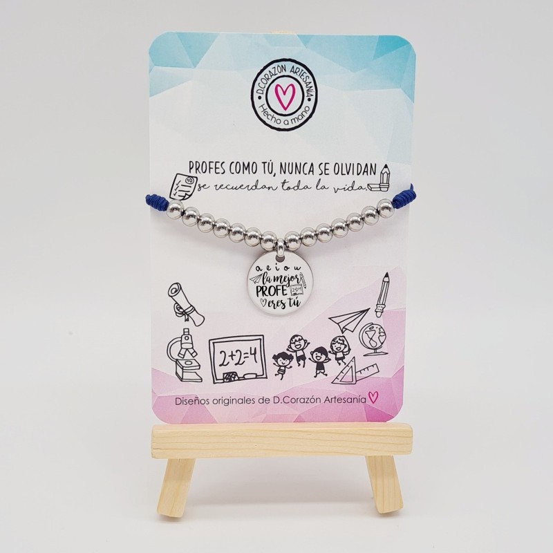 Regalos para profesores, fin de curso, pulsera alegre | Dcorazón