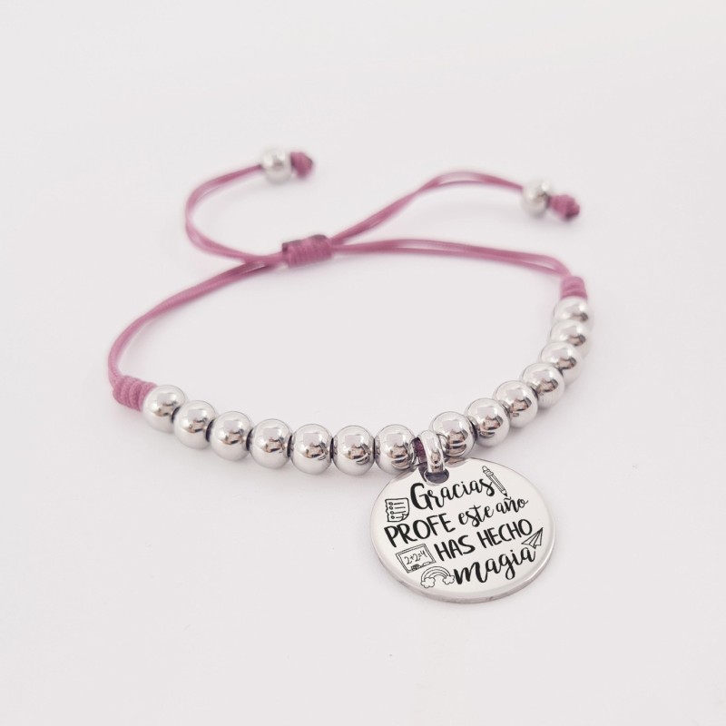 Regalos para profesores, fin de curso, pulsera alegre | Dcorazón