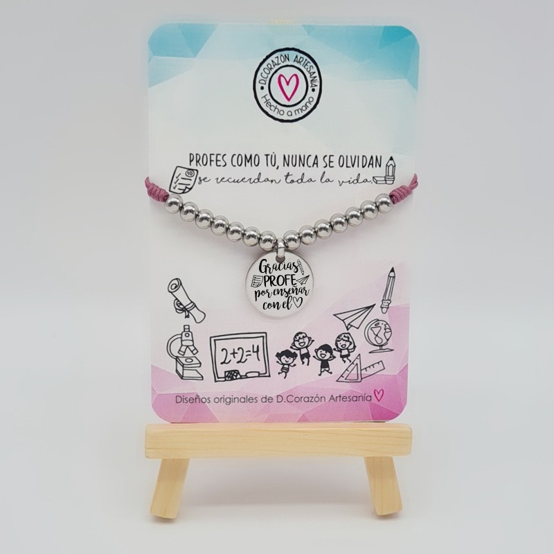 Regalos para profesores, fin de curso, pulsera alegre | Dcorazón