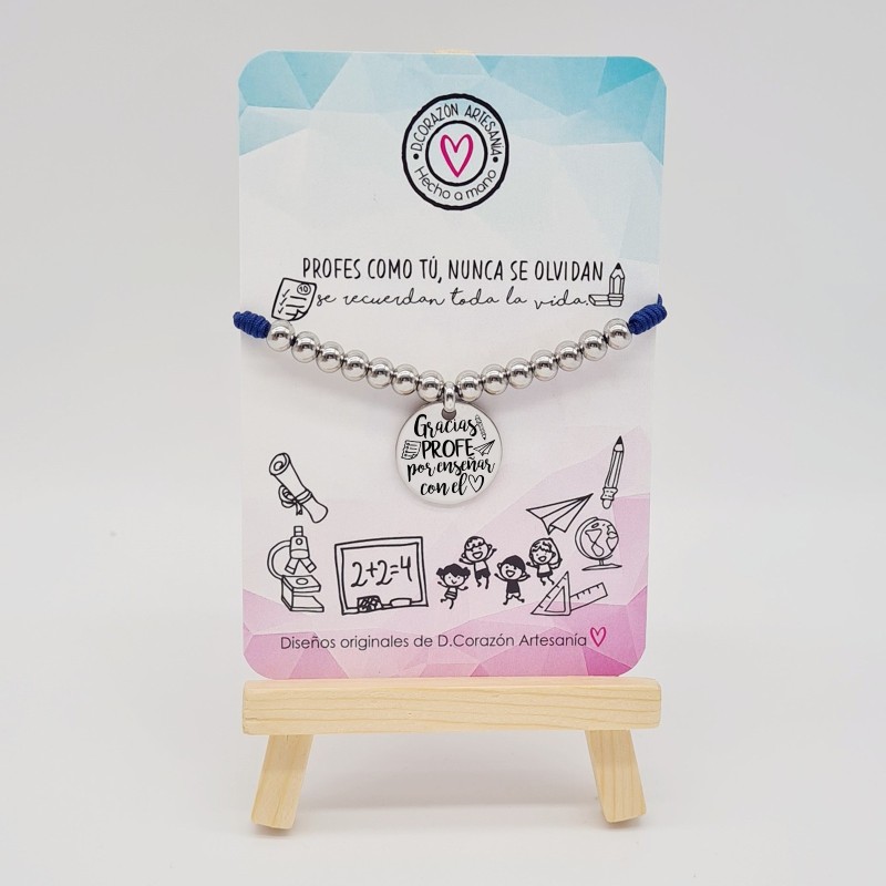 Regalos para profesores, fin de curso, pulsera alegre | Dcorazón