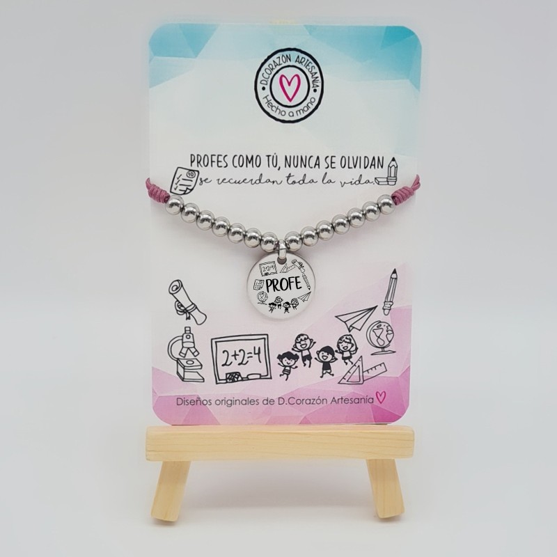 Regalos para profesores, fin de curso, pulsera alegre | Dcorazón