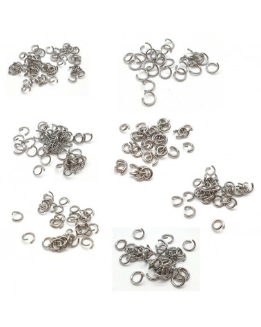 Arandelas de 3 a 7mm. 5 gramos. Acero inoxidable.