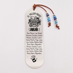 Marca páginas COLORES, modelo 1, cristal checo y bolas de acero inoxidable.