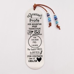 Marca páginas COLORES, modelo 3, cristal checo y bolas de acero inoxidable.