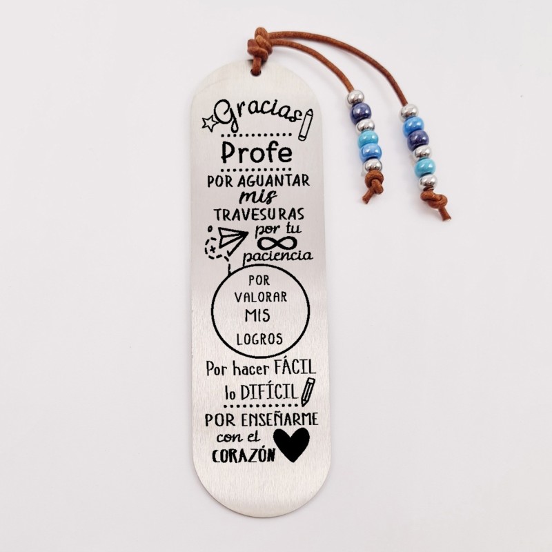 Marca páginas COLORES, modelo 3, cristal checo y bolas de acero inoxidable.