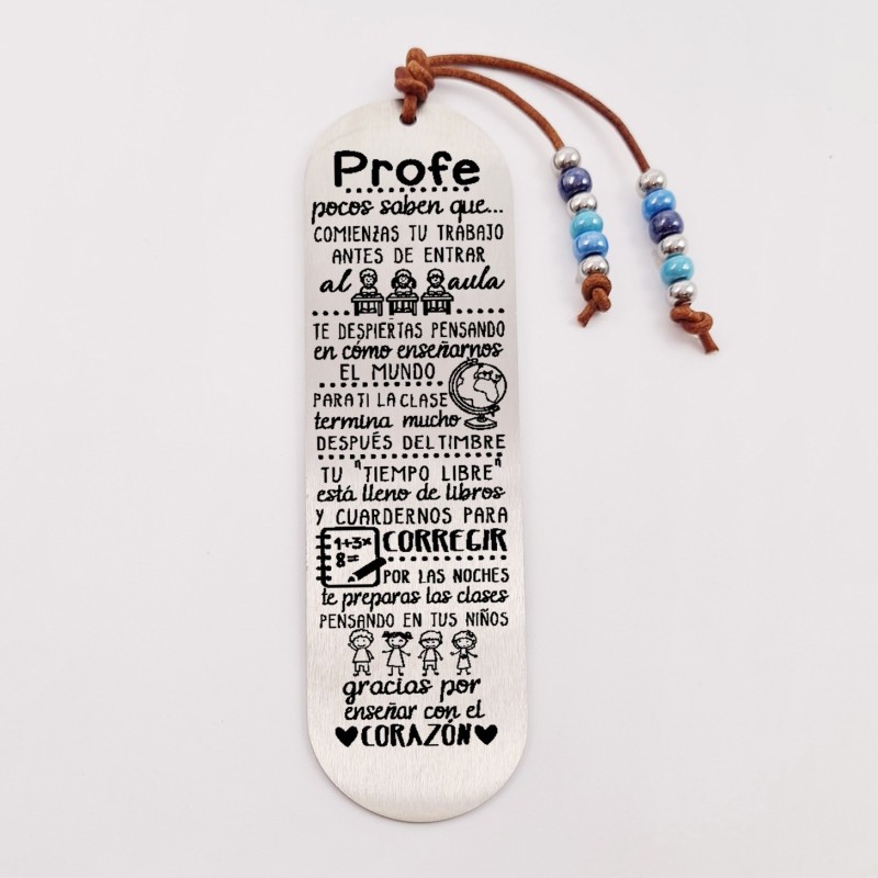 Marca páginas COLORES, modelo 4, cristal checo y bolas de acero inoxidable.