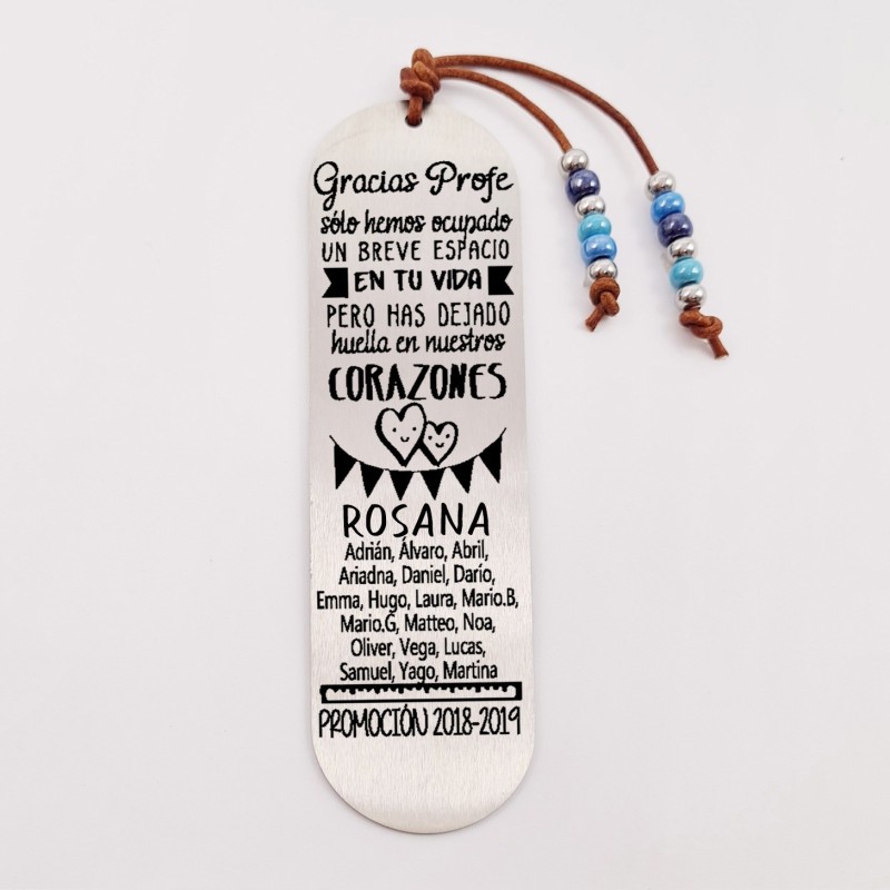 Marca páginas COLORES, modelo 8, cristal checo y bolas de acero inoxidable.