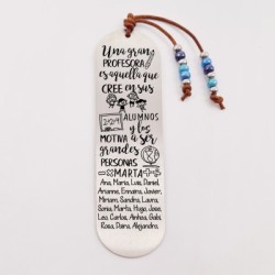 Marca páginas COLORES, modelo 9, cristal checo y bolas de acero inoxidable.