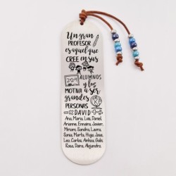 Marca páginas COLORES, modelo 21, cristal checo y bolas de acero inoxidable.