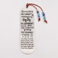 Marca páginas COLORES, modelo 12, cristal checo y bolas de acero inoxidable.