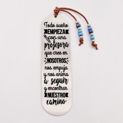 Marca páginas COLORES, modelo 17, cristal checo y bolas de acero inoxidable.